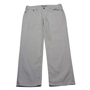 Lucky Brand Pants Womens 29 White Flat Front Mid Rise Sweet Jean Crop